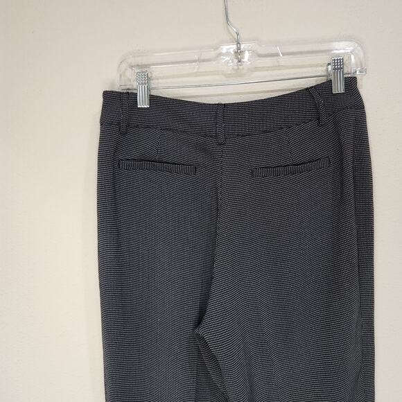 Alex Garfield Geometric Wide Leg Trouser Pants Black Flat Fronts Size 4 - Picture 5 of 11